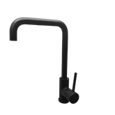 Matt kitchen sink mixer BLACK SOLID BRASS Watermark SWIVEL TAP FAUCET for white bathroom